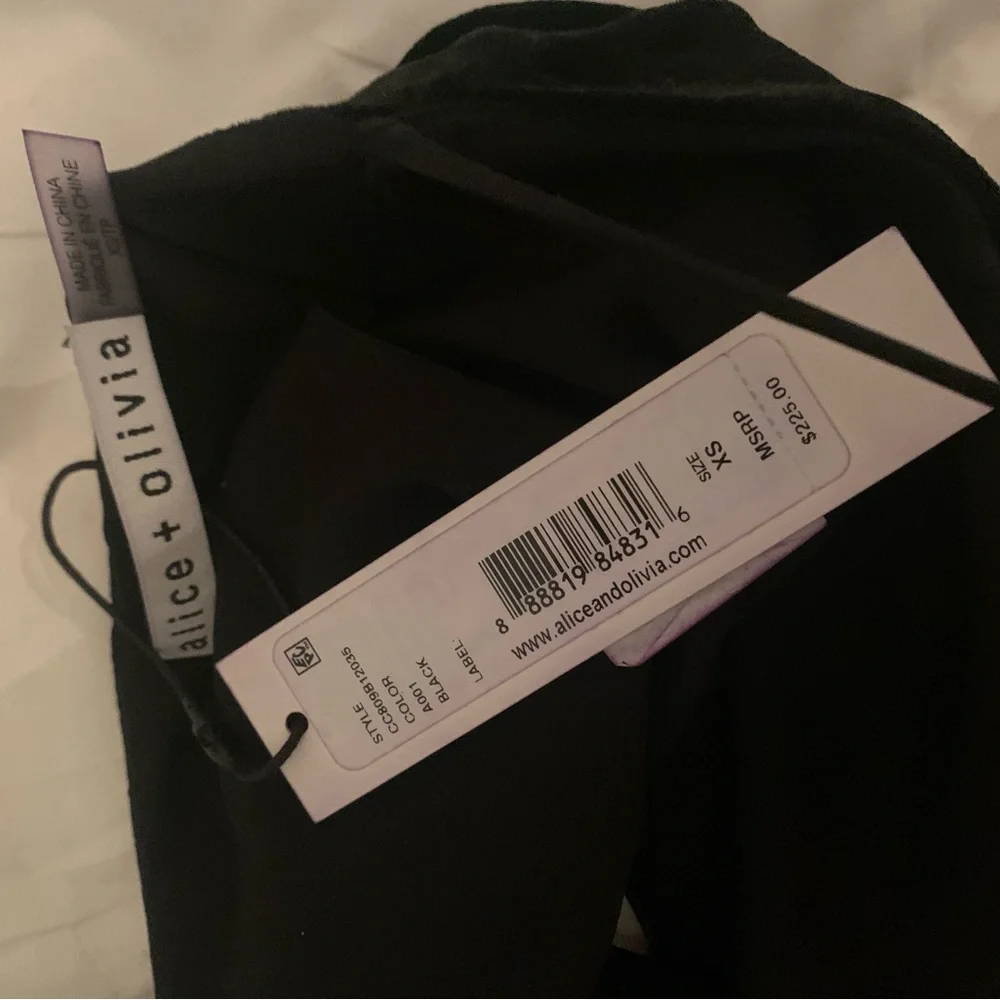 NWT Alice + Olivia velvet Harmon camisole top - Picture 3 of 3